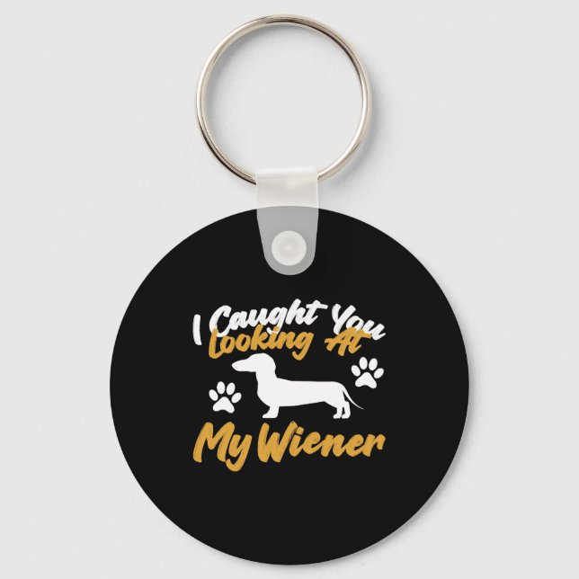 Dachshund Wiener Dog Key Ring (Front)