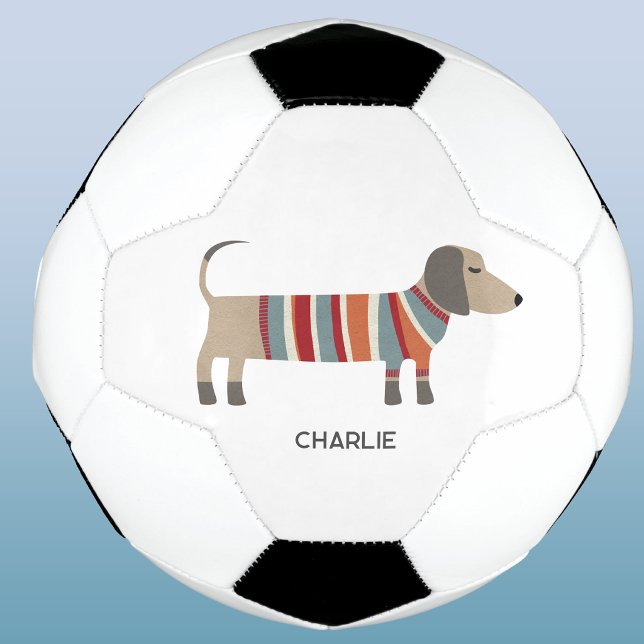 Dachshund Wiener Dog Personalised Soccer Ball (Creator Uploaded)