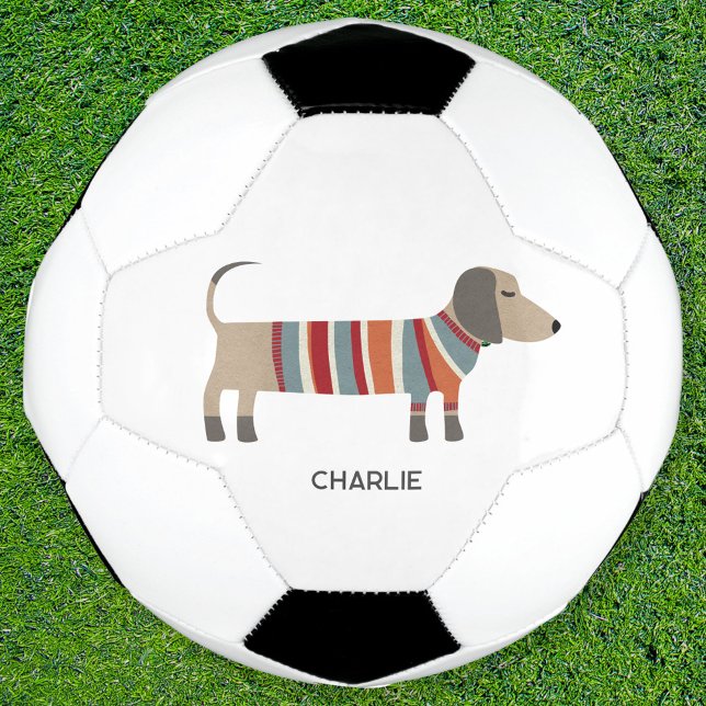 Dachshund Wiener Dog Personalised Soccer Ball (Creator Uploaded)