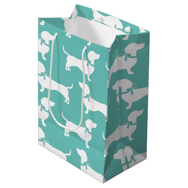 Dachshund Wiener Dog Puppy Medium Gift Bag (Front Angled)