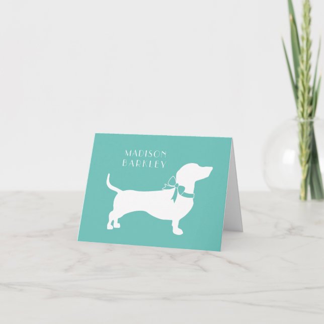 Dachshund Wiener Dog Puppy Note Card (Front)
