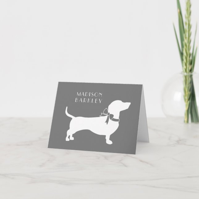 Dachshund Wiener Dog Puppy Note Card (Front)
