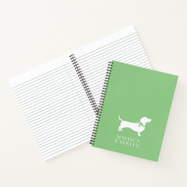 Dachshund Wiener Dog Puppy Notebook (Inside)
