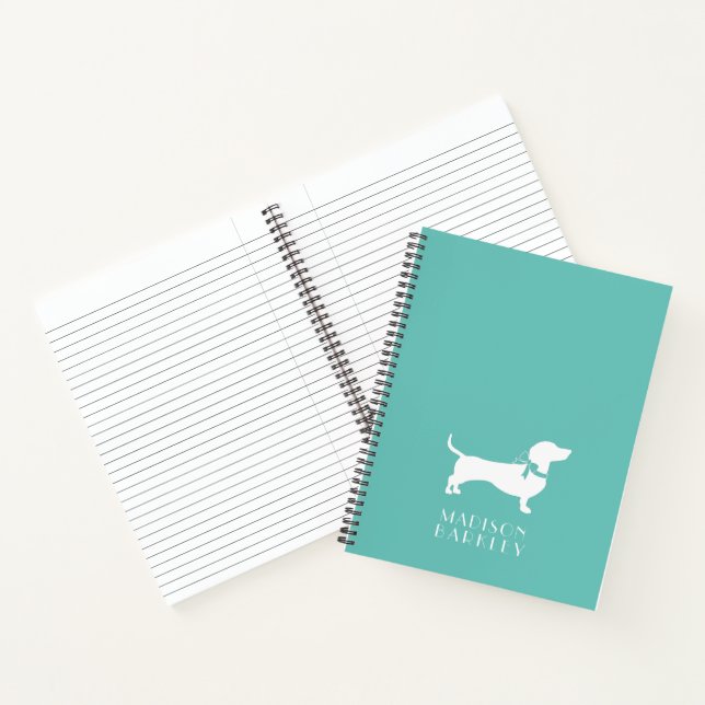 Dachshund Wiener Dog Puppy Notebook (Inside)
