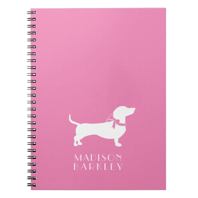 Dachshund Wiener Dog Puppy Notebook (Front)