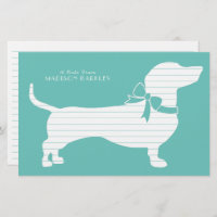 Dachshund Wiener Dog Puppy Stationery