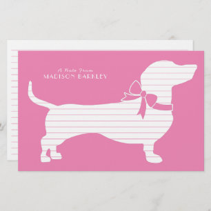 Dachshund Wiener Dog Puppy Stationery