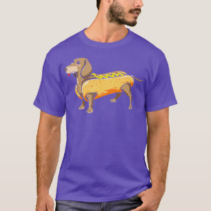 Dachshund Wiener Dog w Hot Dog Costume Puppy T-Shirt