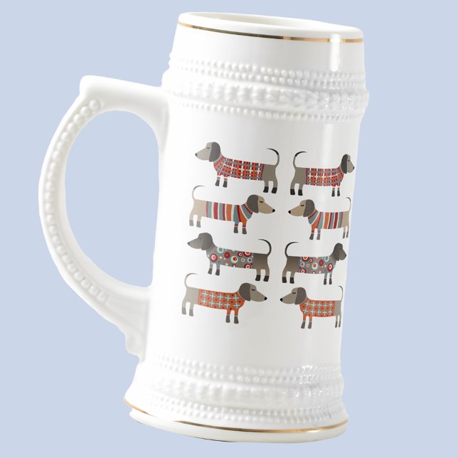 Dachshund Wiener Sausage Dog Beer Stein (Dachshund Wiener Sausage Dog fun beer stein)