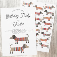 Dachshund Wiener Sausage Dog Birthday Party
