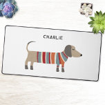 Dachshund Wiener Sausage Dog Personalised<br><div class="desc">A fun little Dachshund sausage or wiener dog in woolly knitwear. Perfect for animal lovers. Original art by Nic Squirrell. Change the name to personalise.</div>