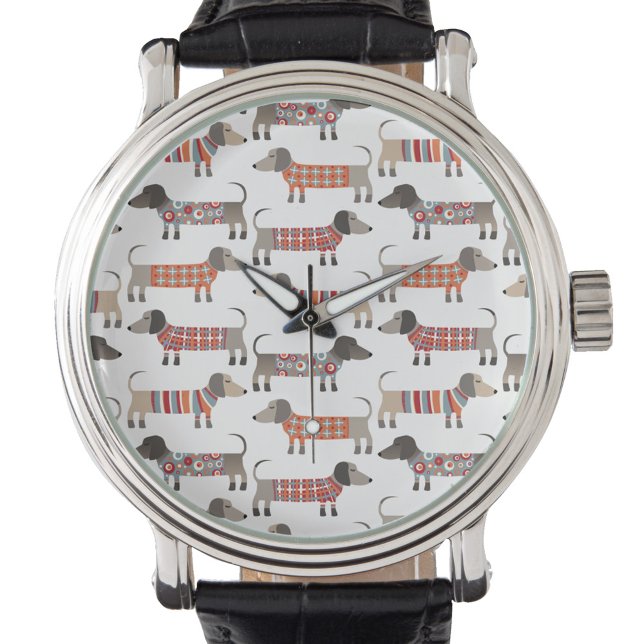 Dachshund Wiener Sausage Dog Watch (Dachshund Wiener Sausage Dog pattern watch)