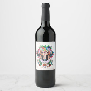Dachshund Wine Bottle Label