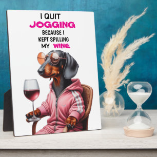 Dachshund Wine Drinker Plaque