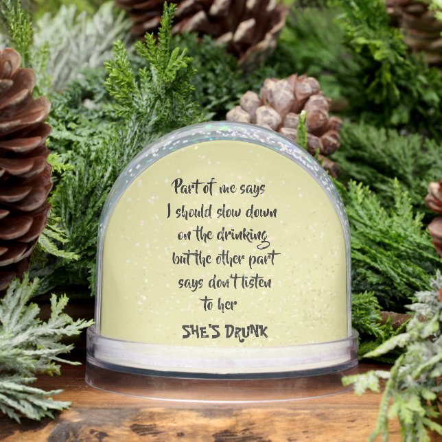 Dachshund Wine Drinker Snowglobe (Winter)