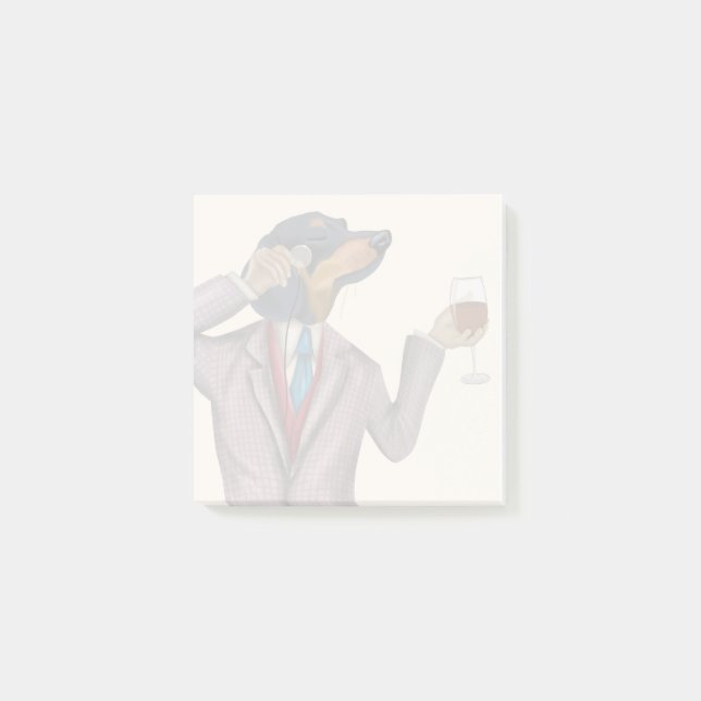 Dachshund Wine Snob Post-it Notes (Front)