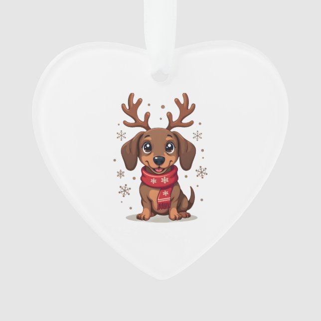 Dachshund Winter Joy Ornament (Front)