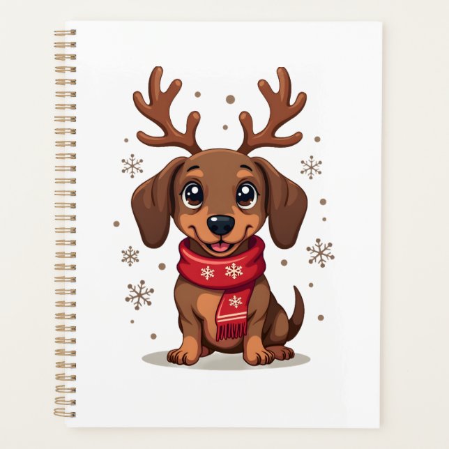 Dachshund Winter Joy Planner (Front)