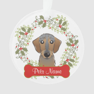 Dachshund (Wire Hair) Customisable Ornament