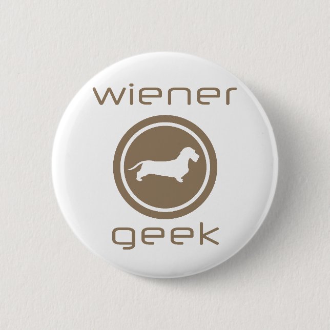 Dachshund Wirehaired 6 Cm Round Badge (Front)