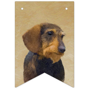 Dachshund (Wirehaired) Painting Original Dog Art Bunting