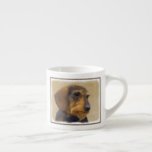 Dachshund (Wirehaired) Painting Original Dog Art Espresso Cup