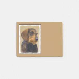 Dachshund (Wirehaired) Painting Original Dog Art Post-it Notes