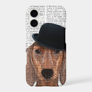 Dachshund with Black Bowler Hat
