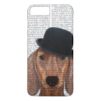 Dachshund with Black Bowler Hat