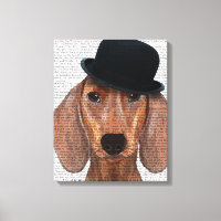Dachshund with Steampunk Bowler Hat