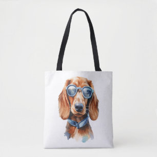 Dachshund with Sunglasses 5 Tote Bag