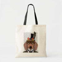 Dachshund with Top Hat and Goggles