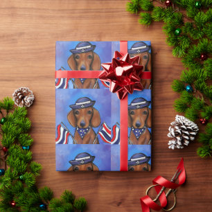 Dachshund wrapping paper
