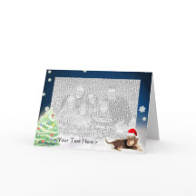 Dachshund Xmas Photo Card (Customisable)