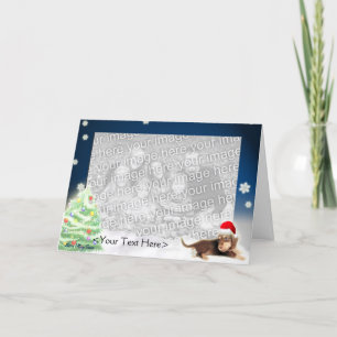 Dachshund Xmas Photo Card (Customisable)