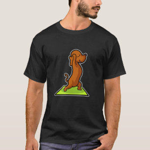 Dachshund Yoga Poses Sport Gymnastics Ohmmm Heartb T-Shirt