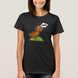 Dachshund Yoga Poses Sport Gymnastics Ohmmm Heartb T-Shirt