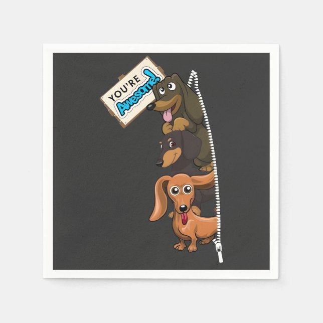 Dachshund You Are Awesome Napkin (Front)