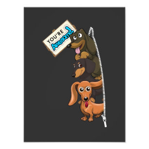 Dachshund You Are Awesome Photo Print