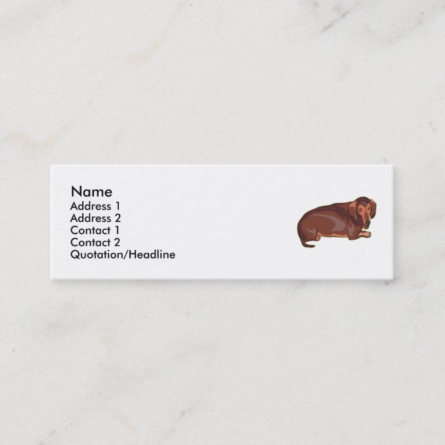 Dachshundnt Mini Business Card (Front)