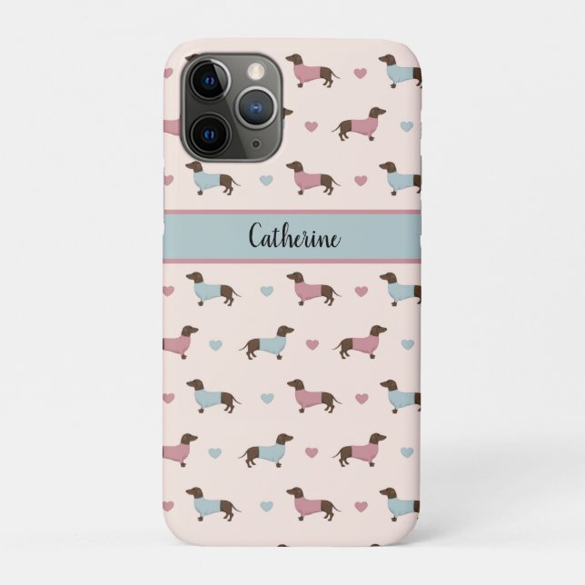 Dachshunds and Hearts Case-Mate iPhone Case (Back)