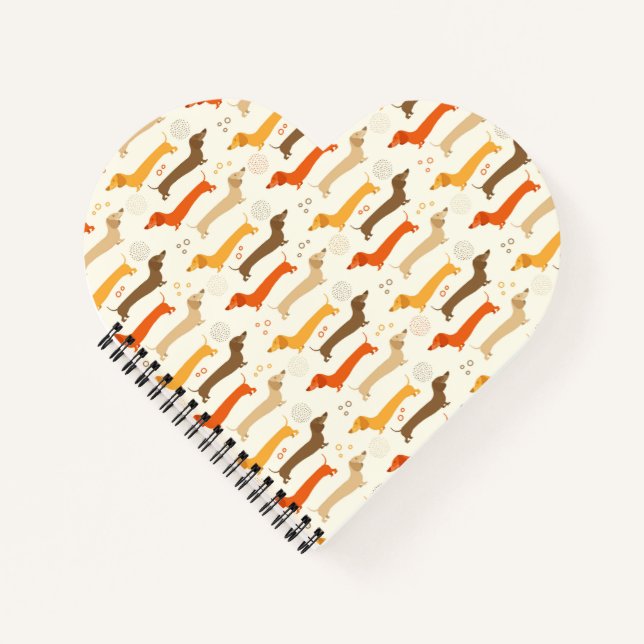 Dachshunds and Polka Dots  Notebook (Front)