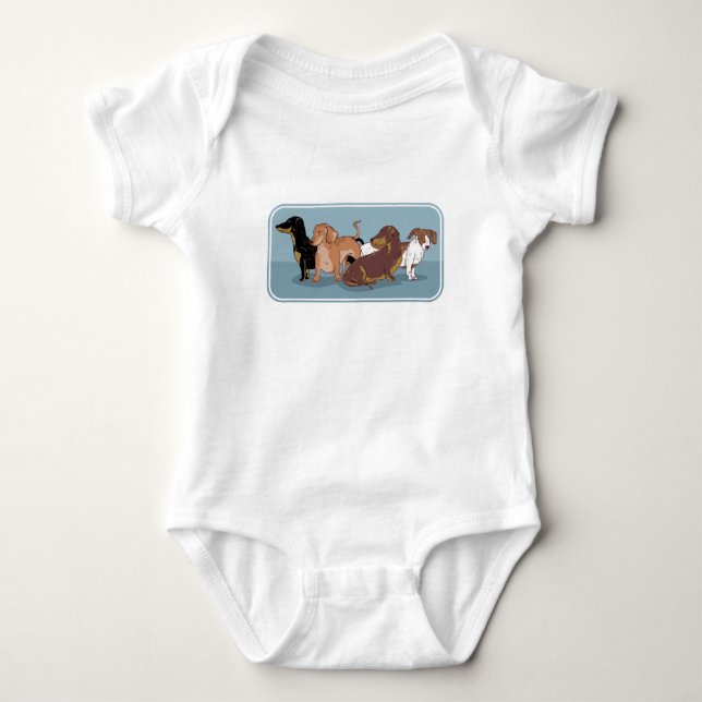 Dachshunds Baby Bodysuit (Front)