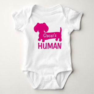 Dachshund's Best Human Personalised  Baby Bodysuit