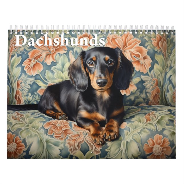 Dachshunds Calendar, any year Calendar (Cover)