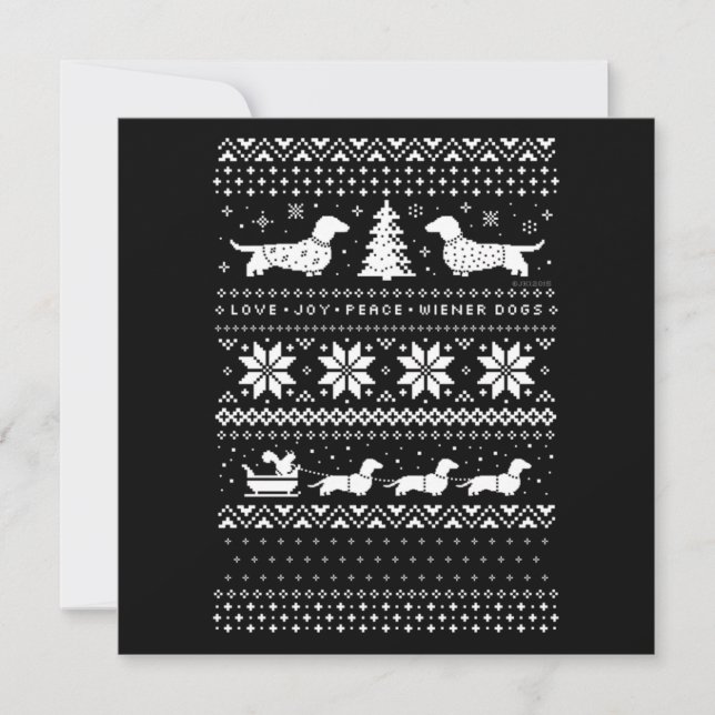 Dachshunds Christmas Card (Front)