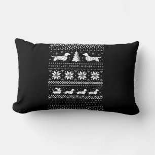 Dachshunds Christmas Lumbar Cushion