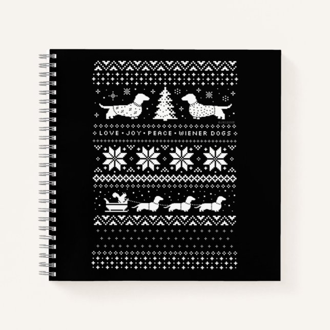 Dachshunds Christmas Notebook (Front)