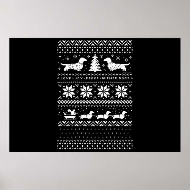 Dachshunds Christmas Poster (Front)