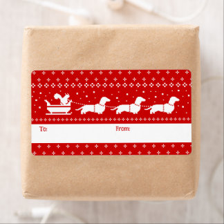 Dachshunds Christmas Sleigh with Squirrel Gift